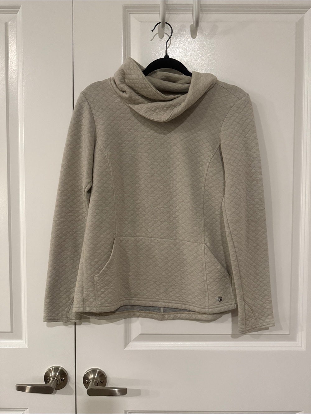 Kuhl Quilted Cowl Neck Pullover - Cream